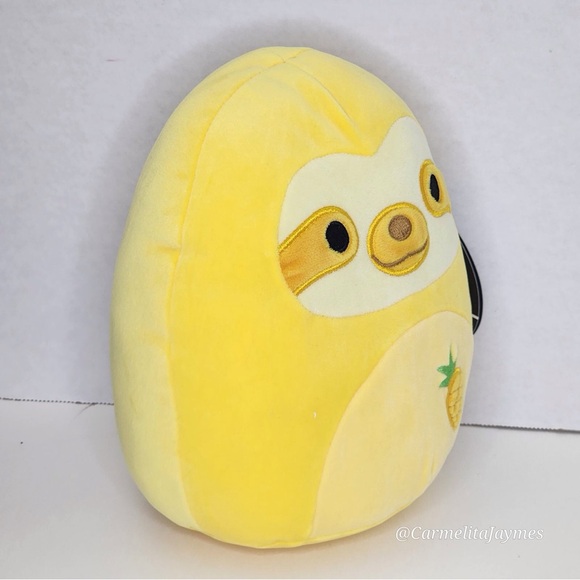 🖤 BERMUDA 🦥 Yellow Pineapple Scented Sloth  SELECT SERIES Squishmallow NWT 🖤 - Picture 6 of 9